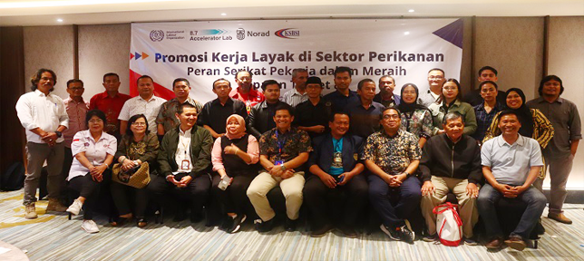 Workshop Mempromosikan Kerja Layak di Sektor Perikanan bekerjasama dengan ILO Project 8.7 Accelerator Lab...