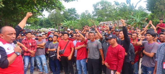 Demo Buruh  PT Prima Jaya Multicon Serang Banten, Tuntut haknya 