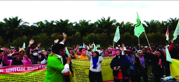  Buruh Hukatan KSBSI Kalteng Demo PT. HPIP, Desak Uang Pesangon dan Kebebasan Berserikat...