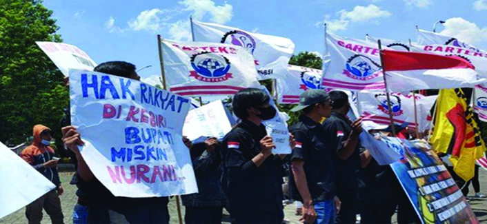 FSB GARTEKS KSBSI Kabupaten Semarang Demo Kantor Disnaker, Dianggap Tidak Adil Pada Buruh...